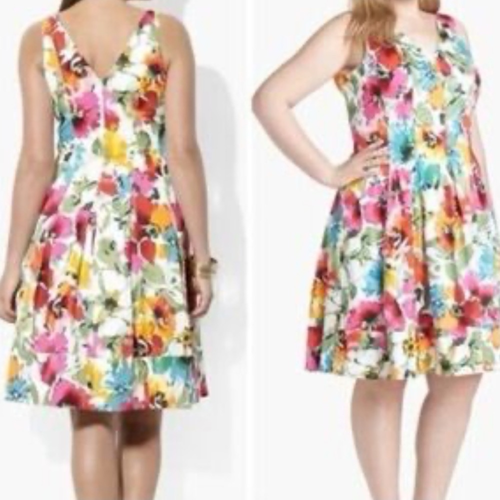 Lauren Ralph Lauren Multicolor Floral Midi Dress